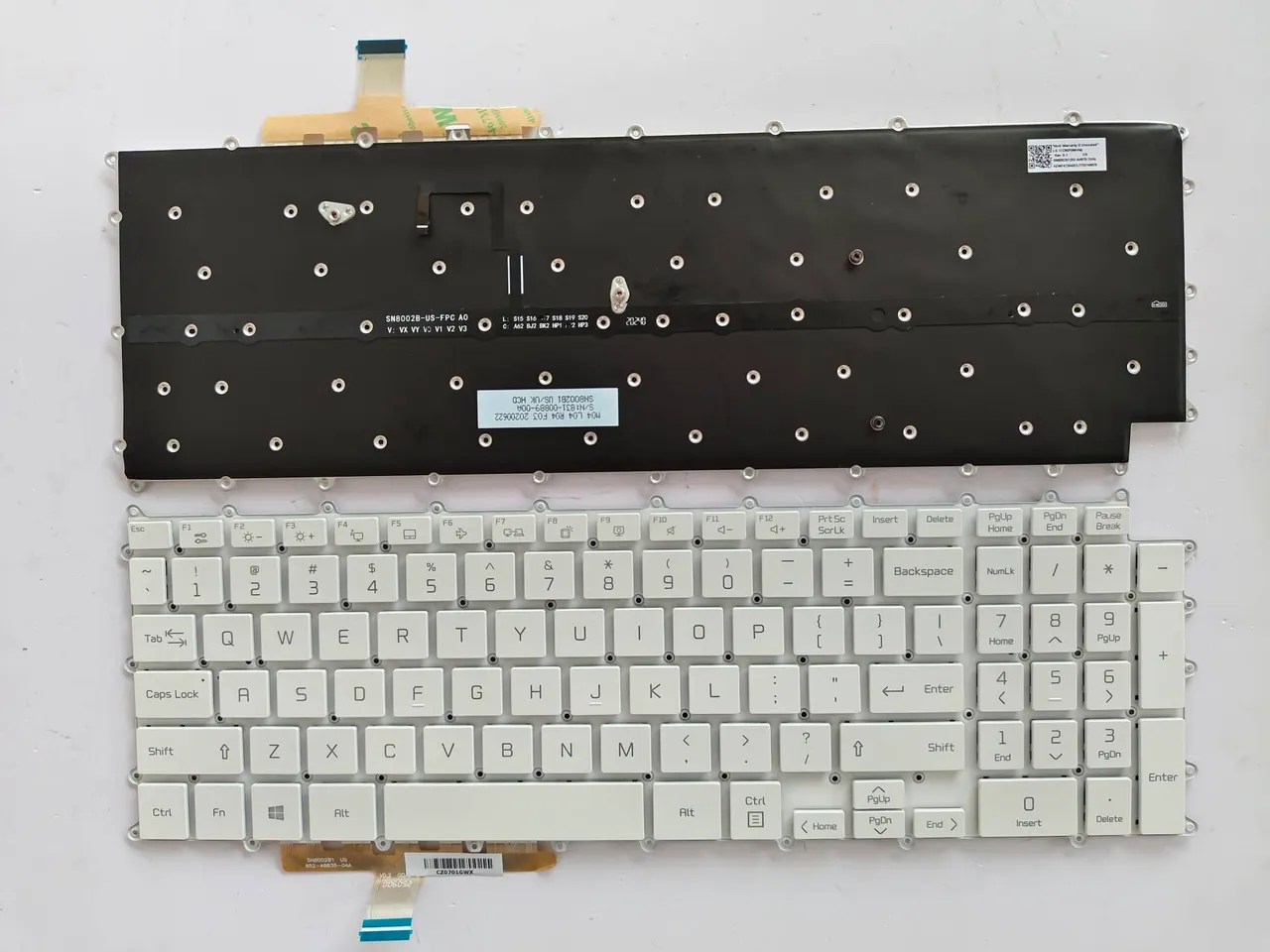Picture of Laptop US keyboard forNew Replacement Keyboard Laptop For LG 17Z90P WHITE Backlit US US Layout